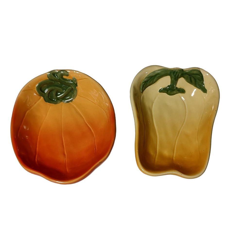 Williams‎ Sonoma Condiment Dish Jardin Potager Ceramic Vegetable Dip Set of Two
